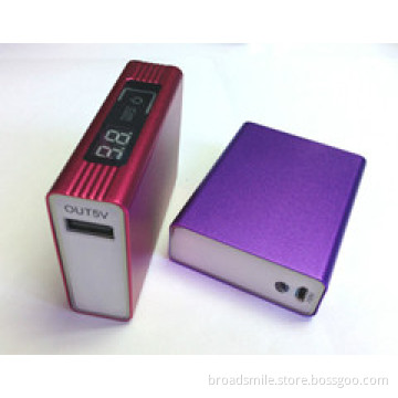 Power display Aluminium Powerbank 5200MAH External battery